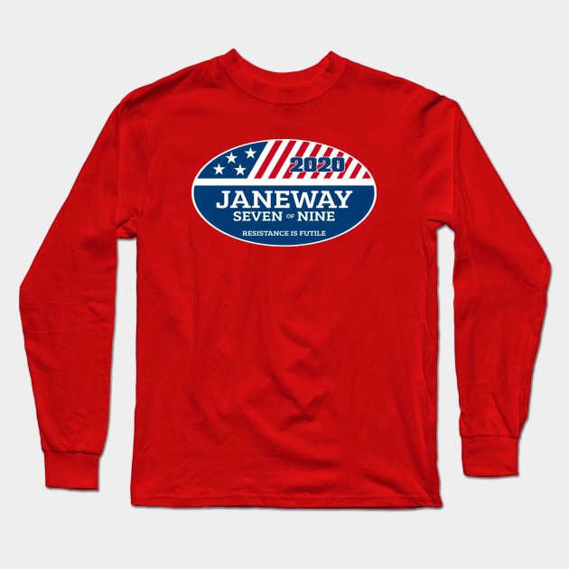 Janeway 2020 Parody Campaign Sticker Long Sleeve T-Shirt by doctorheadly